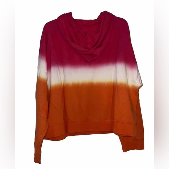 Calvin Klein Womens Dip Dye Logo Hoodie Sweatshirt Berry Sorbet Combo Sz XXL NWT - Picture 2 of 3